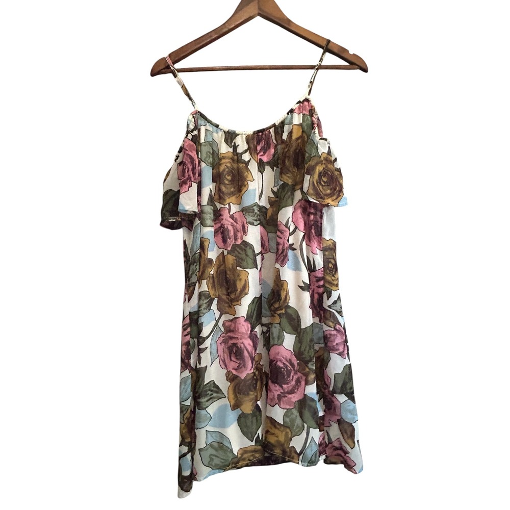 June & Hudson Floral Print Cold Shoulder Dress - Women's Size Small